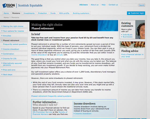 AEGON Scottish Equitable - Phase retirement