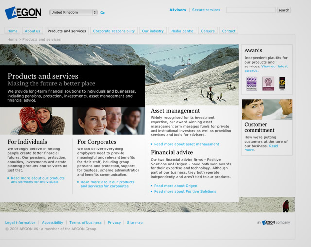 AEGON UK - Products and Services