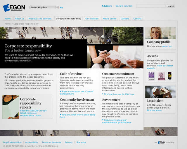 AEGON UK - Corporate responsibility