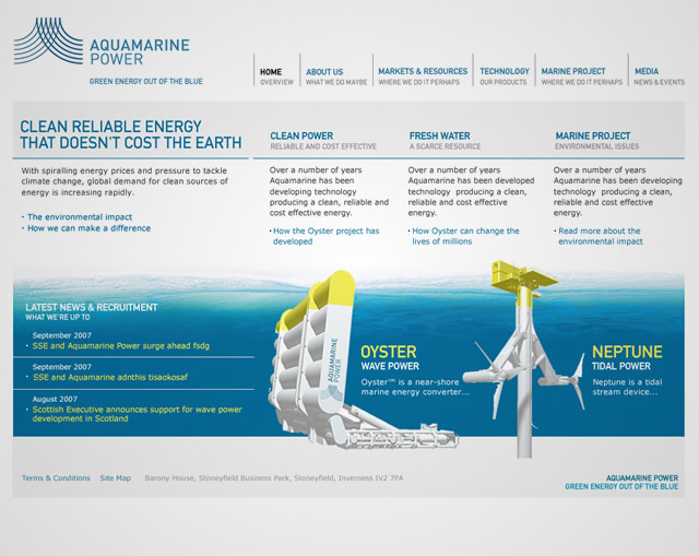 Aquamarine Power - Homepage