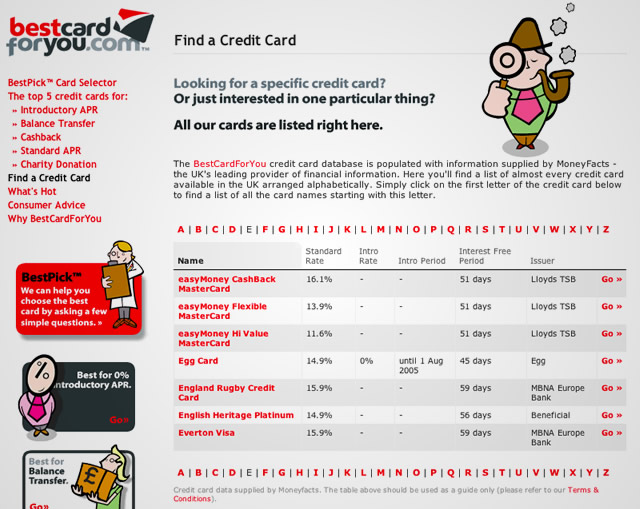 BestCardForYou - Find a credit card