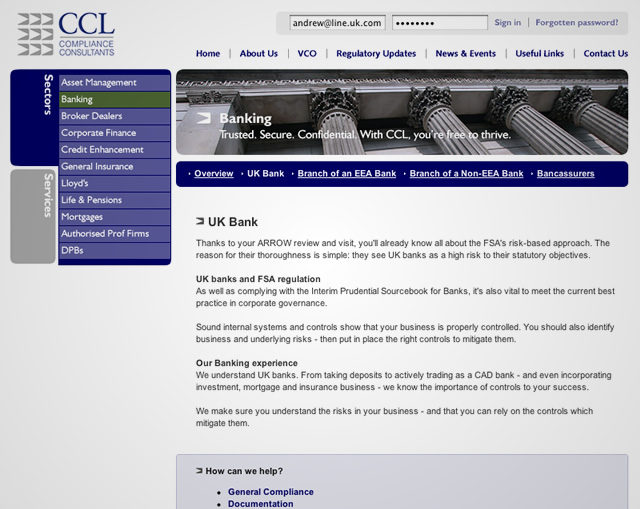 CCL Compliance - Banking sector