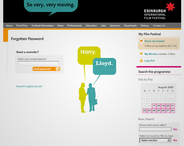 Edinburgh International Film Festival - Forgotten password
