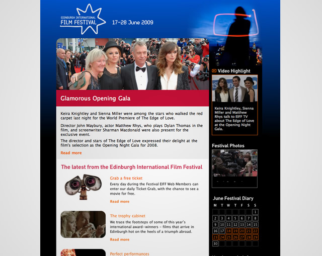 Edinburgh International Film Festival - Email newsletter