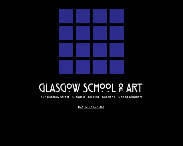 Glasgow School of Art - Animated splash page