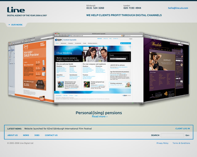 Line - Homepage with Flash carousel