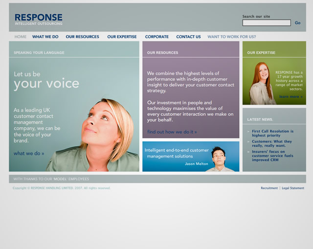 Response - Homepage v1