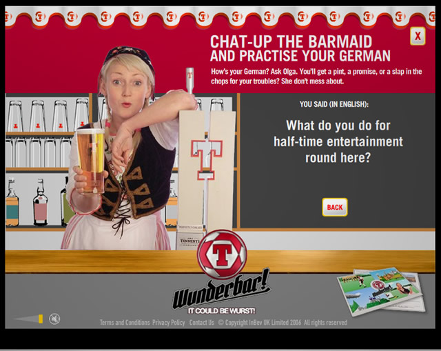 Tennent's Wunderbar! - Chat up the German barmaid